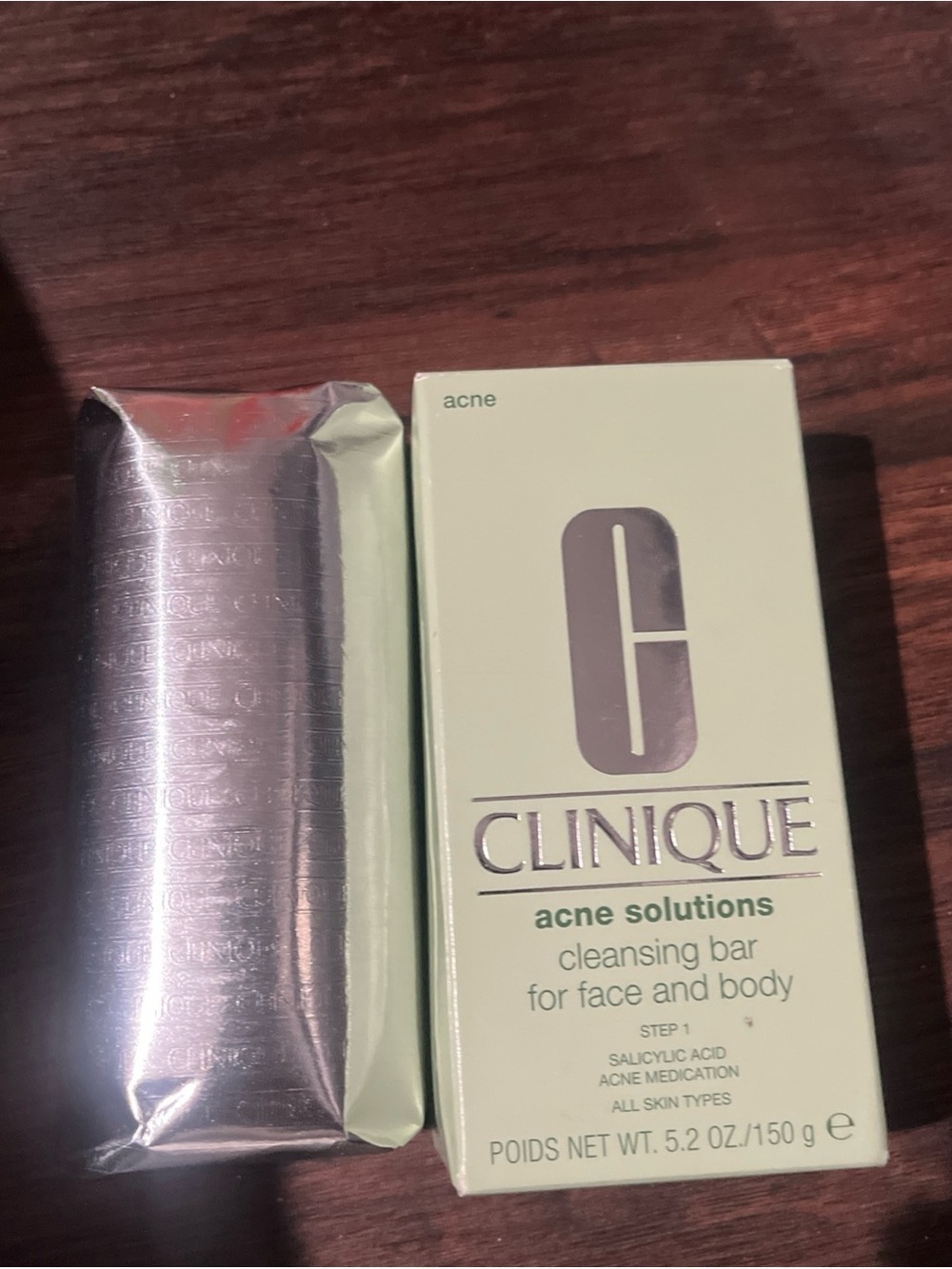 Clinique Acne Solutions Cleansing Bar Soap For Face and Body Full Size 5.2 oz